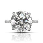 8 Carat Round Brilliant Statement | Brilliant White / J color | VS | 14K White Gold
