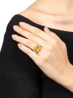 8 Carat Round Brilliant Statement | Fancy Yellow | 14K White Gold | Sunlit Royal Radiance - Image 4