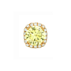 8 Carat Round Brilliant Statement | Fancy Yellow | 14K White Gold