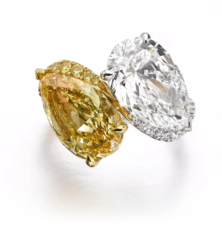 8 Carat Pear Statement | Fancy Yellow | 14K White Gold | Colour-Collector’s Treasure