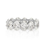 8 Carat Oval Band | Brilliant White | 18K White Gold | Timeless Brilliance | Collector-Grade
