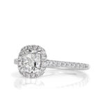 1.5 Carat Cushion Diamond Ring | Brilliant White | 14K White Gold | Elegant Sparkle - Image 2