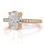 3.91 Carat Oval Diamond Ring | Brilliant White | 14K White Gold | Modern Nobility - Image 2