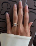 1.5 Carat Oval Statement | Brilliant White | 14K White Gold | Graceful Brilliance - Image 3