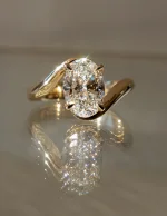 1.5 Carat Oval Statement | Brilliant White | 14K White Gold | Graceful Brilliance