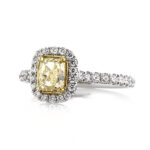 1.5 Carat Radiant Diamond Ring | Fancy Yellow | 14K White Gold | A Crown-Worthy Fancy Rarity - Image 2
