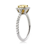 1.5 Carat Radiant Diamond Ring | Fancy Yellow | 14K White Gold | A Crown-Worthy Fancy Rarity - Image 3