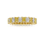 4 Carat Radiant Eternity Band | Fancy Yellow | 14K White Gold | Sunlit Royal Radiance