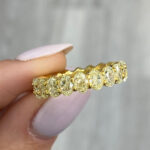 Oval Eternity Band | Fancy Yellow | 14K White Gold | Sunlit Royal Radiance | Signature - Image 3