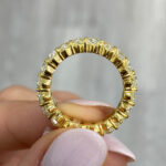 Oval Eternity Band | Fancy Yellow | 14K White Gold | Sunlit Royal Radiance | Signature - Image 4