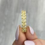 Oval Eternity Band | Fancy Yellow | 14K White Gold | Sunlit Royal Radiance | Signature - Image 5