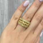Oval Eternity Band | Fancy Yellow | 14K White Gold | Sunlit Royal Radiance | Signature - Image 6