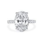 3.5 Carat Oval Halo Diamond Ring | Brilliant White | 18K Gold | Modern Nobility - Image 2