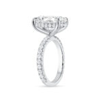 3.5 Carat Oval Halo Diamond Ring | Brilliant White | 18K Gold | Modern Nobility - Image 3
