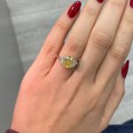 3 Carat Round Brilliant Diamond Ring | Fancy Yellow | 14K White Gold - Image 2