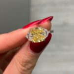 3 Carat Round Brilliant Diamond Ring | Fancy Yellow | 14K White Gold - Image 4