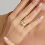 4 Carat Radiant Diamond Ring | Fancy Yellow | SI | 18K Gold | A Crown-Worthy Fancy Rarity - Image 2