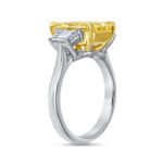 4 Carat Radiant Diamond Ring | Fancy Yellow | SI | 18K Gold | A Crown-Worthy Fancy Rarity - Image 6