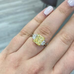 5 Carat Cushion Statement | Fancy Yellow | 14K White Gold | A Crown-Worthy Fancy Rarity