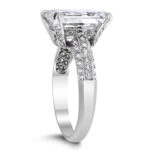 5.01 Carat Emerald Diamond Ring | 14K White Gold | Radiant Elegance - Image 2