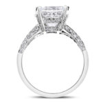 5.01 Carat Emerald Diamond Ring | 14K White Gold | Radiant Elegance - Image 3