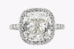 5.19 Carat Cushion Halo Diamond Ring | Brilliant White | 18K Gold | Radiant Elegance - Image 4