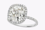 5.19 Carat Cushion Halo Diamond Ring | Brilliant White | 18K Gold | Radiant Elegance - Image 6