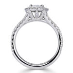 4 Carat Oval Diamond Ring | Brilliant White | 14K White Gold | Quiet Power | Signature - Image 4