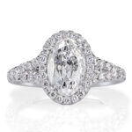 4 Carat Oval Diamond Ring | Brilliant White | 14K White Gold | Quiet Power | Signature
