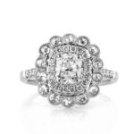 1.5 Carat Cushion Diamond Ring | Brilliant White | 14K White Gold | Graceful Brilliance