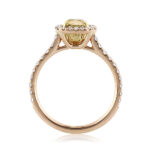 1.5 Carat Cushion Diamond Ring | Fancy Yellow | 14K White Gold | Sunlit Royal Radiance - Image 4