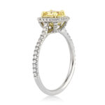 1.5 Carat Radiant Diamond Ring | Fancy Yellow | 14K White Gold | A Crown-Worthy Fancy Rarity - Image 3
