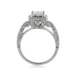 1.5 Carat Princess Diamond Ring | Brilliant White | 14K White Gold | Refined Light - Image 4