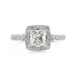 1.5 Carat Princess Diamond Ring | Brilliant White | 14K White Gold | Refined Light