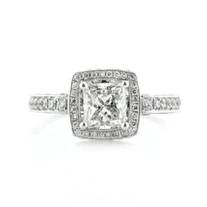 1.5 Carat Princess Diamond Ring | Brilliant White | 14K White Gold | Refined Light