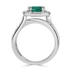 3.19 Carat Emerald Diamond Ring | 14K White Gold | Effortless Elegance - Image 3