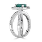 3.19 Carat Emerald Diamond Ring | 14K White Gold | Effortless Elegance - Image 4