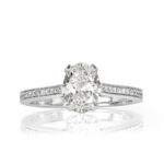 1.4 Carat Oval Diamond Ring | Brilliant White | 14K White Gold | Pure Sophistication