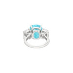 9 Carat Cushion Statement | Paraiba Blue | 14K White Gold | Refined Grandeur | Heirloom - Image 4