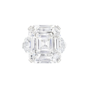 9 Carat Emerald-cut Statement / F color | VVS | 14K White Gold