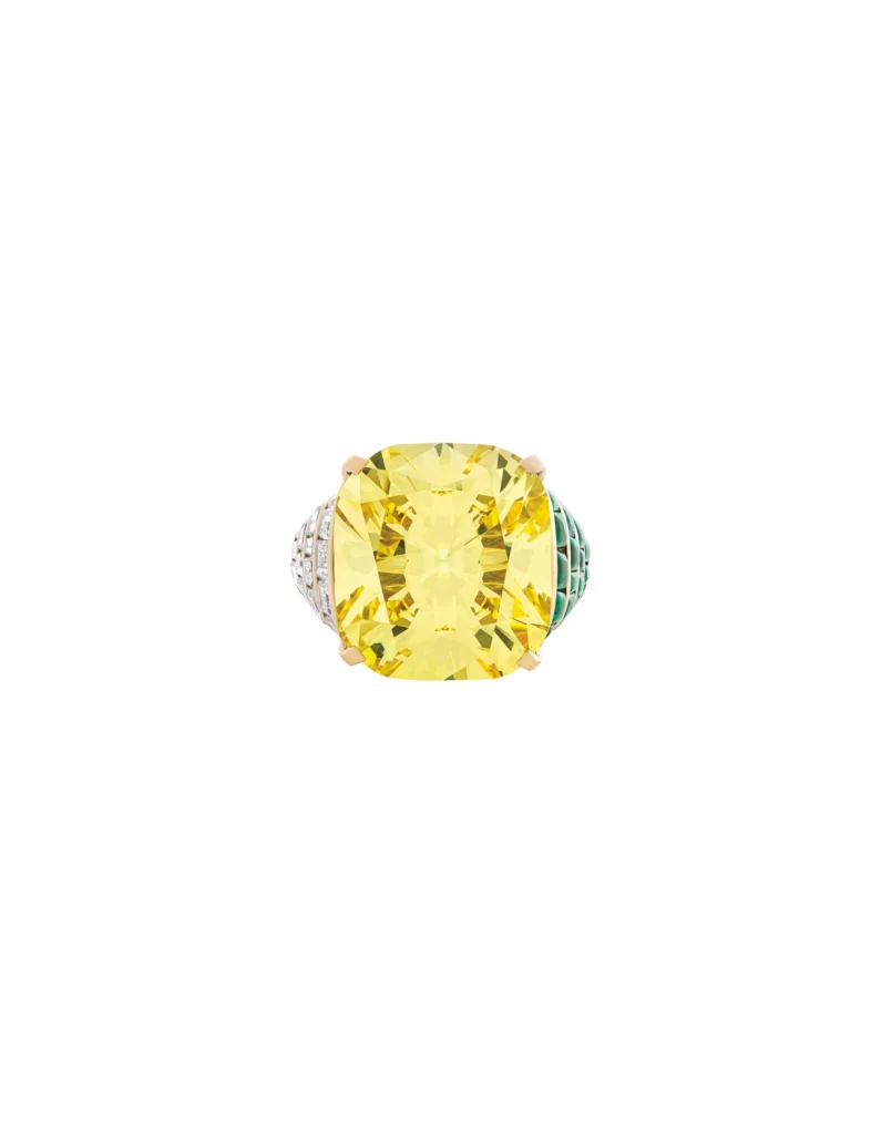 9 Carat Cushion Statement | Fancy Yellow | 14K White Gold | Sunlit Royal Radiance | Heirloom