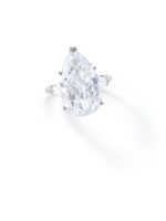 9 Carat Pear Statement | Type IIa | Brilliant White / D color | FL/IF | 14K White Gold
