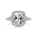 9 Carat Cushion Statement | Brilliant White | VVS | 14K White Gold | Precision-Cut Radiance - Image 2