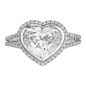 9 Carat Heart Shape Statement | Brilliant White / J color | VVS | 14K White Gold
