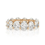 9 Carat Oval Band | Brilliant White | 18K Rose Gold | Timeless Brilliance | High Jewellery