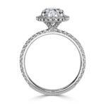 4 Carat Oval Diamond Ring | Brilliant White | 14K White Gold | A Classic Statement - Image 3