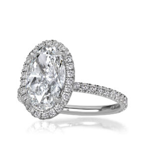 4 Carat Oval Diamond Ring | Brilliant White | 14K White Gold | A Classic Statement