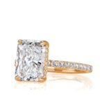 4 Carat Radiant Diamond Ring | Brilliant White | 14K White Gold | A Classic Statement - Image 2