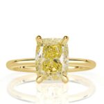 5 Carat Cushion Diamond Ring | Fancy Yellow | 14K White Gold | Rare Fancy-Color Splendour