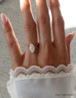 1.5 Carat Marquise Statement | Brilliant White | 14K White Gold | Classic Charm - Image 3